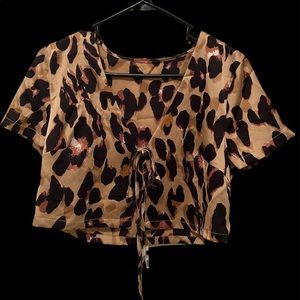 Shein animal print crop top. Size medium